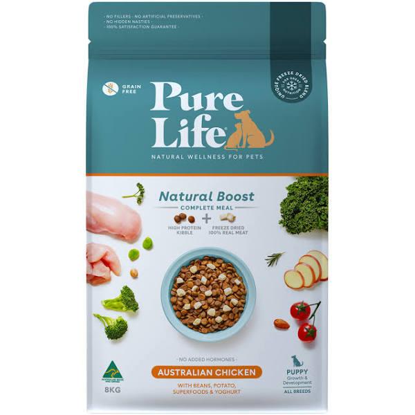 Pure Life Natural Boost Australian Chicken Puppy Dog Food 8kg