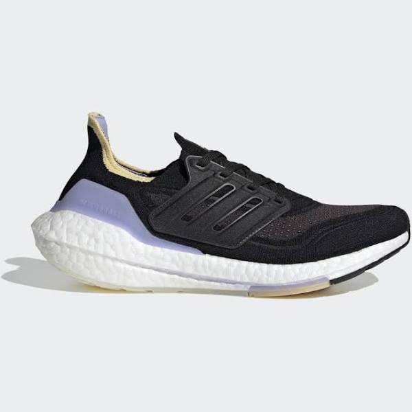 Adidas Women's Ultraboost 21 Shoes (Black/Black/Violet Tone, Size 10 US)