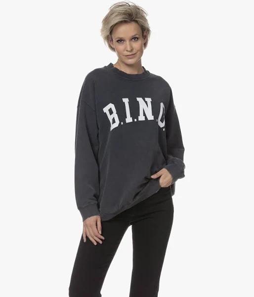 ANINE Bing Tyler Sweatshirt Bing in Washed Black - Size XS