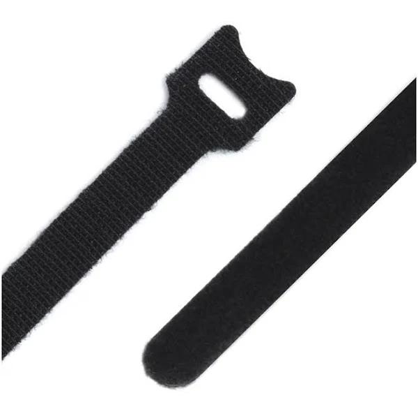 Ty-It Hook & Loop Cable Tie 240mm x 12mm - Black: Bag of 10