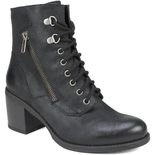 White Mountain Women's Boots Dorian - Color: Black/Fabric - 8 Wide US