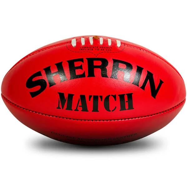 Sherrin Match Leather Aussie Rule Football Size 3 Red