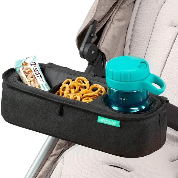 Universal Stroller Tray with Insulated Sippy Cup Holder - Upgraded