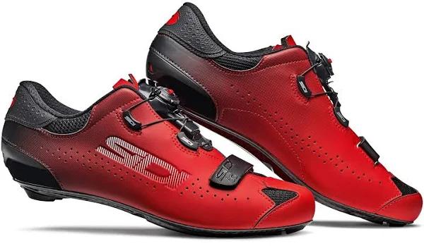 Sidi Sixty Road Shoes - Black/Red - 48