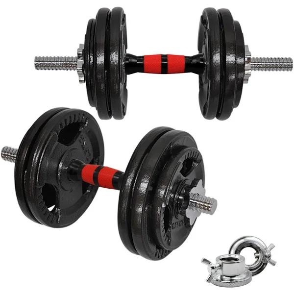 Total 30kg - 45cm Dumbell Bar - 1.25kgx4 + 2.5kgx8 - Iron Plate Dumbbell Weight