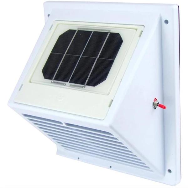 Ventilation Fan - Solar - Wall Mounted - White