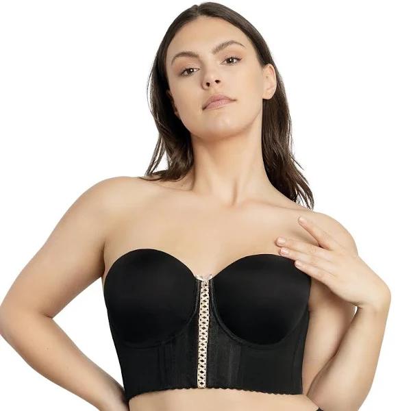 Parfait Shea Bustier Style Longline Strapless Bra in Black 8D