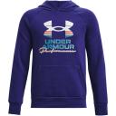 Under Armour Boys Rival Fleece Graphic Hoodie Blue XS