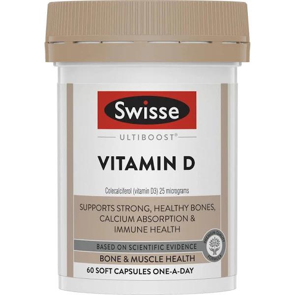 Swisse Ultiboost Vitamin D 60 Capsules