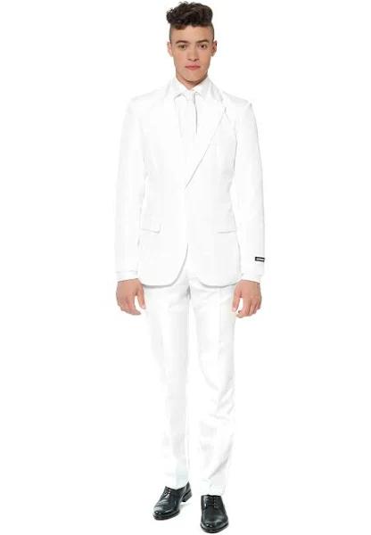 Suitmeister Solid Bright White Men's Suit