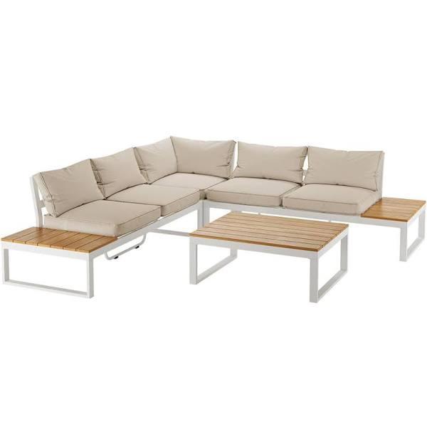 Luxo Furniture Rosa 5 Seater Outdoor Corner Sofa Lounge With Coffee Table