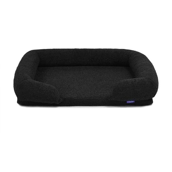 Charlie's Charcoal Teddy Fleece Memory Foam Sofa Bed - Large