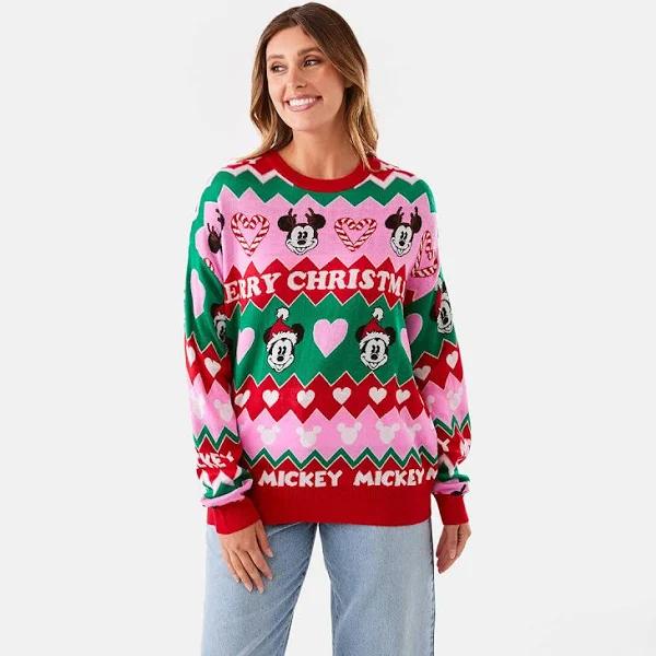 Kmart Long Sleeve Mickey Mouse License Christmas Jumper - Mickey Size: 20