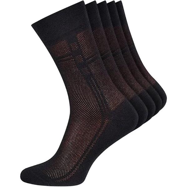 5-Pack Men's Ultra Thin Breathable Cotton Dress Socks