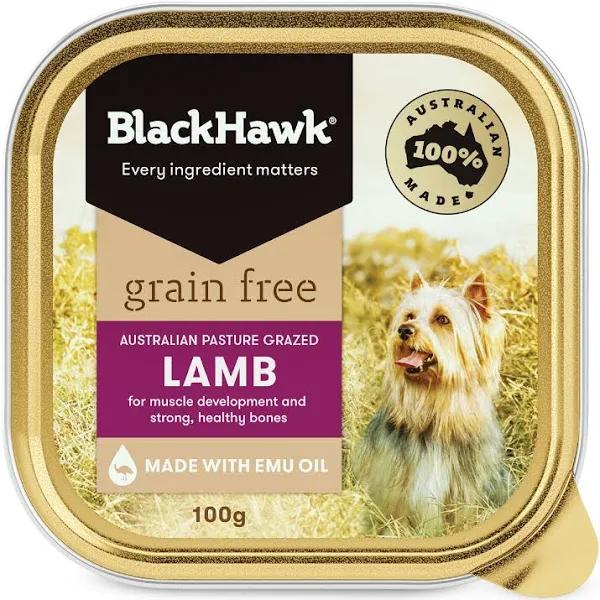 Black Hawk Grain Free Lamb Wet Dog Food 100g x 9