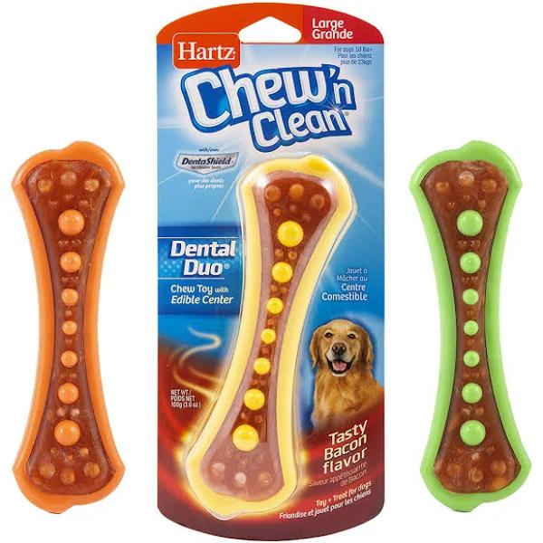 Hartz Chew N Clean Dental Duo Large Dog Toy