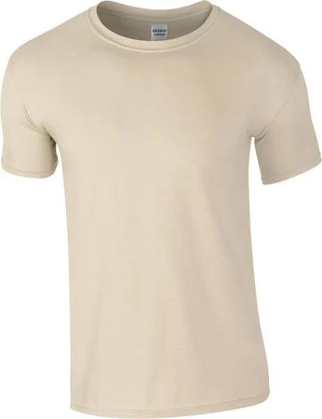 Gildan Mens Soft Style Ringspun T Shirt Sand XXL Ringspun Cotton Mens T-Shirt