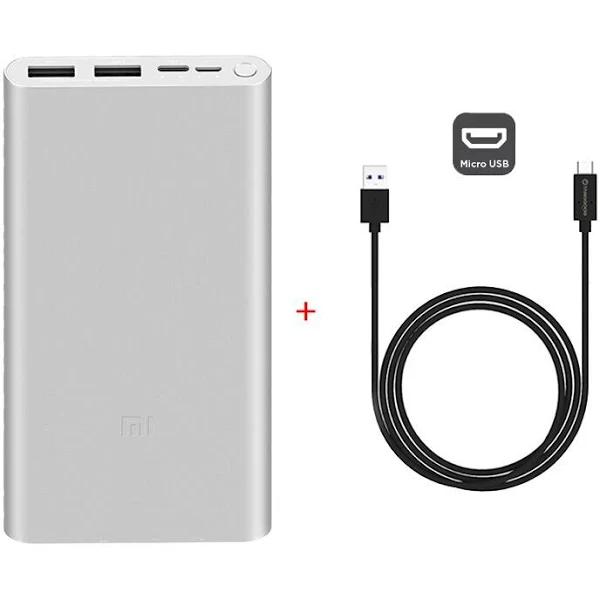 Xiaomi Power Bank 3 10000mAh PLM13ZM Dual USB 18W Fast Charging Mi Powerbank 10000 Portable Charger External Battery Poverbank