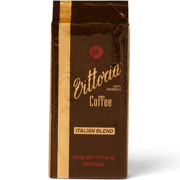 Italian Blend Coffee Beans & Grounds - Vittoria Coffee Ground / 500g