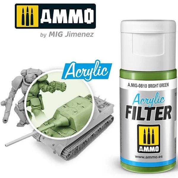 Ammo by MIG Acrylic Filter - Bright Green