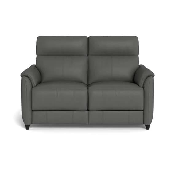 Dexter Leather Battery Recliner Sofa Charcoal Grey by Freedom