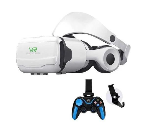 VR Shinecon G02EF+S9 Bluetooth Handle Mobile Phone 3D Virtual Reality VR Game Helmet Glasses with Headset