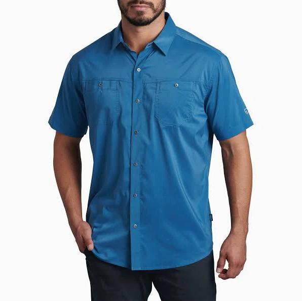 Kuhl Mens Stretch Stealth Shirt Medium Neptune