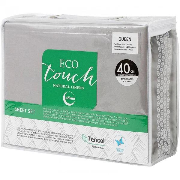 Bambi Eco Touch Tencel Silver Sheet Set - King Single