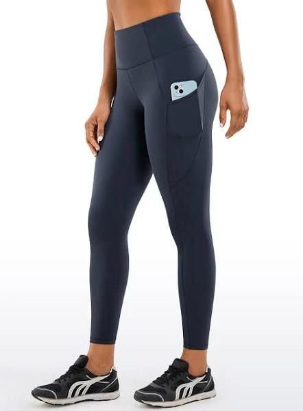 CRZ Yoga Women's Naked Feeling High Waist Tummy Control Stretchy Sport Running Leggings With Out Pocket-25 Inches