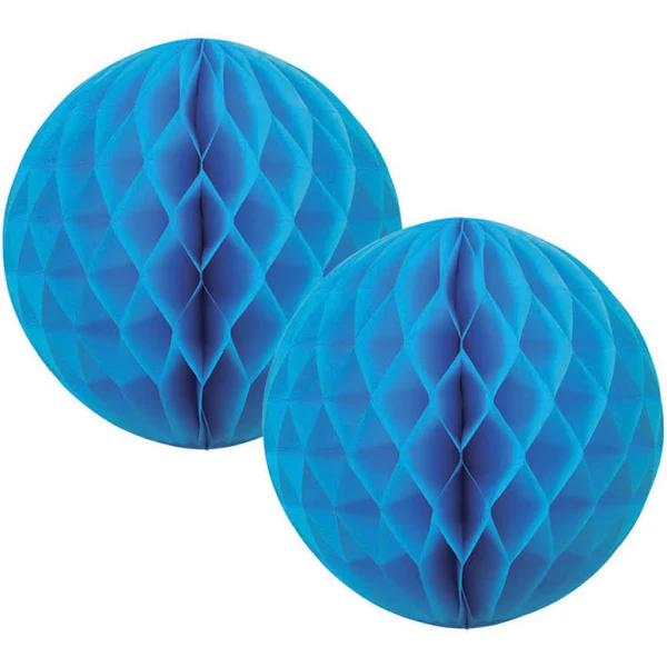 True Blue Honeycomb Ball 15cm (2 Pack)