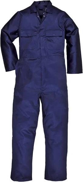 Portwest Mens Euro Work Polycotton Coverall (S999) / Workwear (Pack of 2) Navy XL x Regular