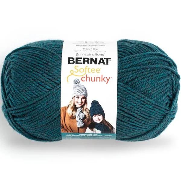 (Teal) - Bernat Chunky Big Ball Yarn - Solids