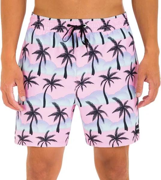 Hurley Men's Board Short Pink Cannonball Volley Boardshorts L