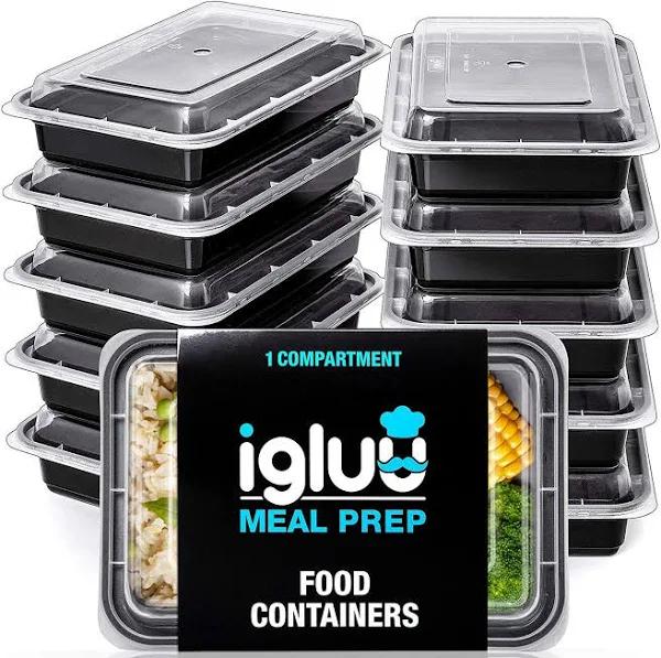 10x Plastic Food Compartment BPA Free Reusable Meal Prep Containers Storage Tray - AfterPay & zipPay Available