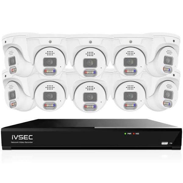 IVSEC Pro 16CH 8MP 4K Ai 4TB 10x880D Cameras UHD NVR CCTV Security Kit (16x10)