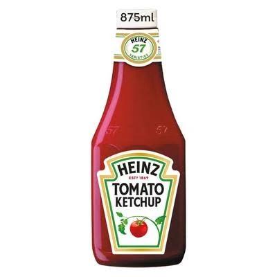 Heinz Tomato Ketchup Classic Tomato Ketchup in Squeeze Bottle 8 x 875 ml 875 ml (Pack of 8)