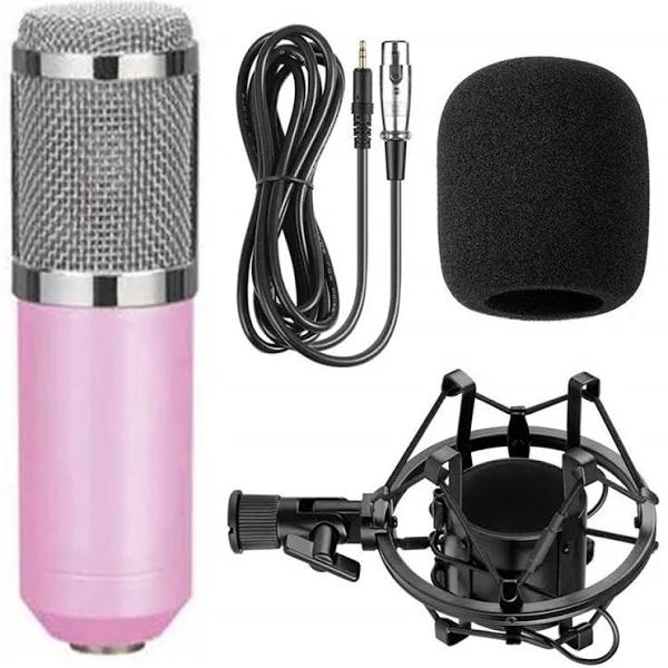 Buy Karaoke Microphone BM-800 Studio Condenser Microphone For Broadcasting Pink-4Pcs