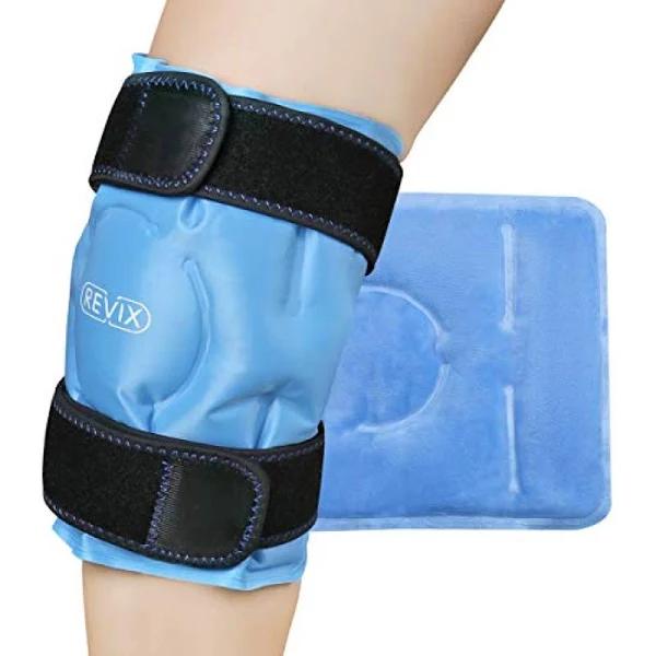 REVIX Knee Ice Pack For Injuries Reusable, Gel Ice Wrap With Cold Comp