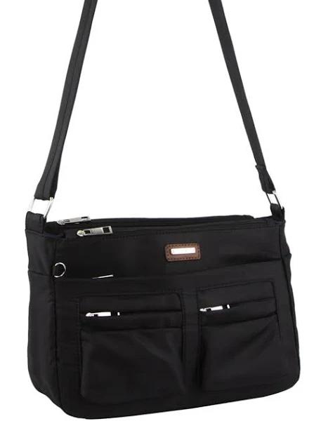 Pierre Cardin Casual Anti-theft Cross Body Bag RFID Blocking Two-Tone - Black