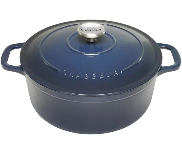 Chasseur Round French Oven 24cm 4L Liquorice Blue