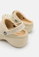 Crocs Women's Classic Platform Lined Clog; Bone, W10