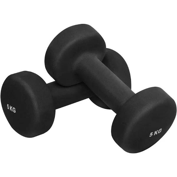 Gorilla Sports Vinyl Exercise Dumbbells, 10kg