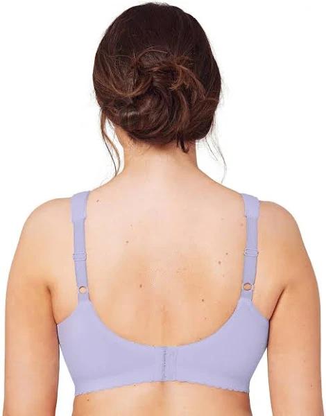 Glamorise Magiclift Cotton Support Wire-Free Bra - Lilac - 34DD Lilac