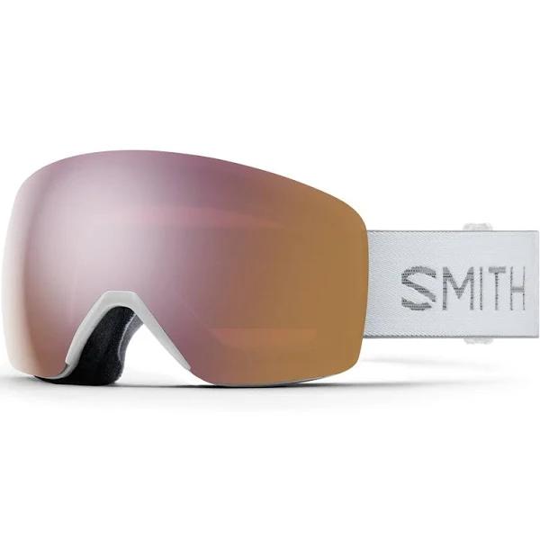 Smith Skyline Snow Goggle - White - ChromaPop Everyday Rose Gold Mirror Lens | Snow Goggles