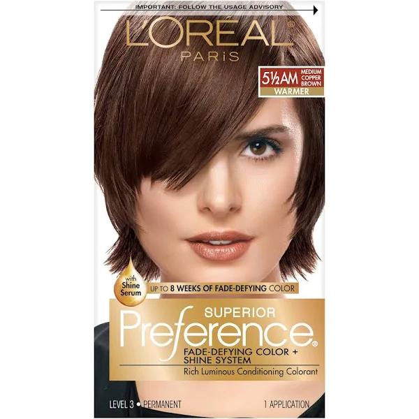 L'Oreal Paris Superior Preference Hair Color, 5.5AM Medium Copper Bro