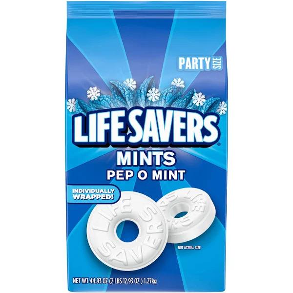 Life Savers Pep-O-Mint Breath Mint Bulk Hard Candy, Party Size, 44.93