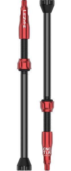 Lezyne CNC TLR Tubeless Valves - Red / 80mm