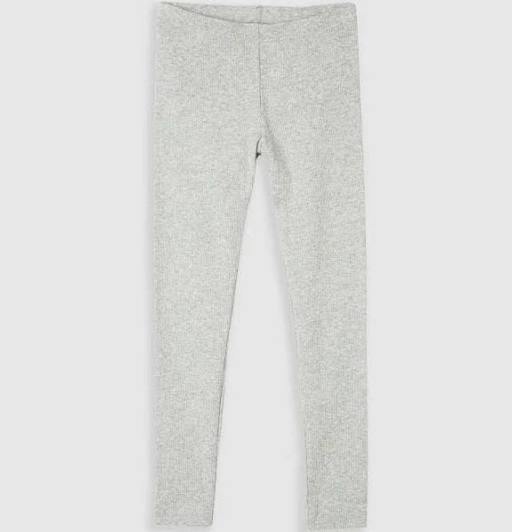 Country Road Solid Rib Legging Light Grey Marle