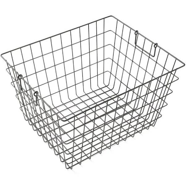 Kmart Rectangle Wire Basket-Large, Black