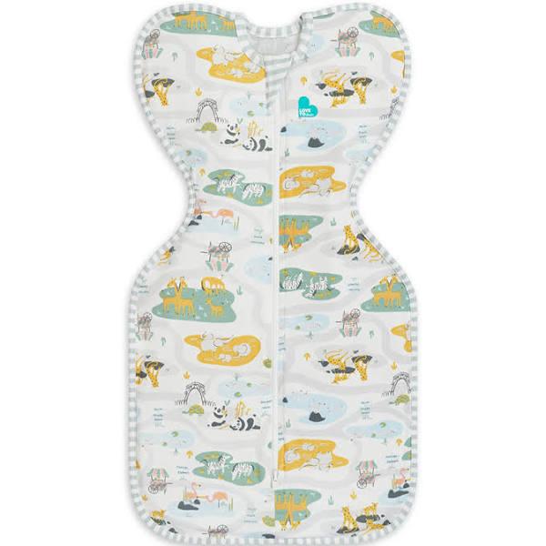 Love to Dream Swaddle Up Designer Lite 0.2 Tog Zoo Time White Small